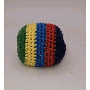 Vintage Hacky Sack Handmade Footbag Chrochet Game 1990's Retro Great Condition